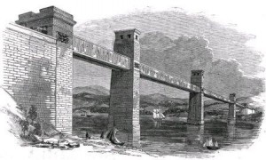 La sección de caja original del Puente Britannia, circa 1852.