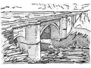 Puente Benameji (Dibujo Víctor Yepes)