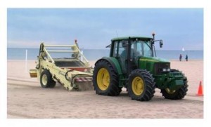 Máquina de limpieza de la arena de las playas