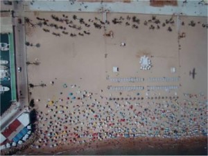 Vista aérea de la playa de Gandía (Valencia)