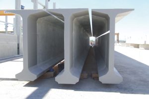 I section beam. One of the most common profiles to design and build the deck bridge 